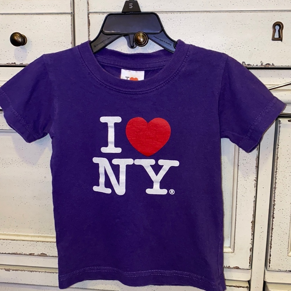 I Love New York purple 12 month baby t-shirt​